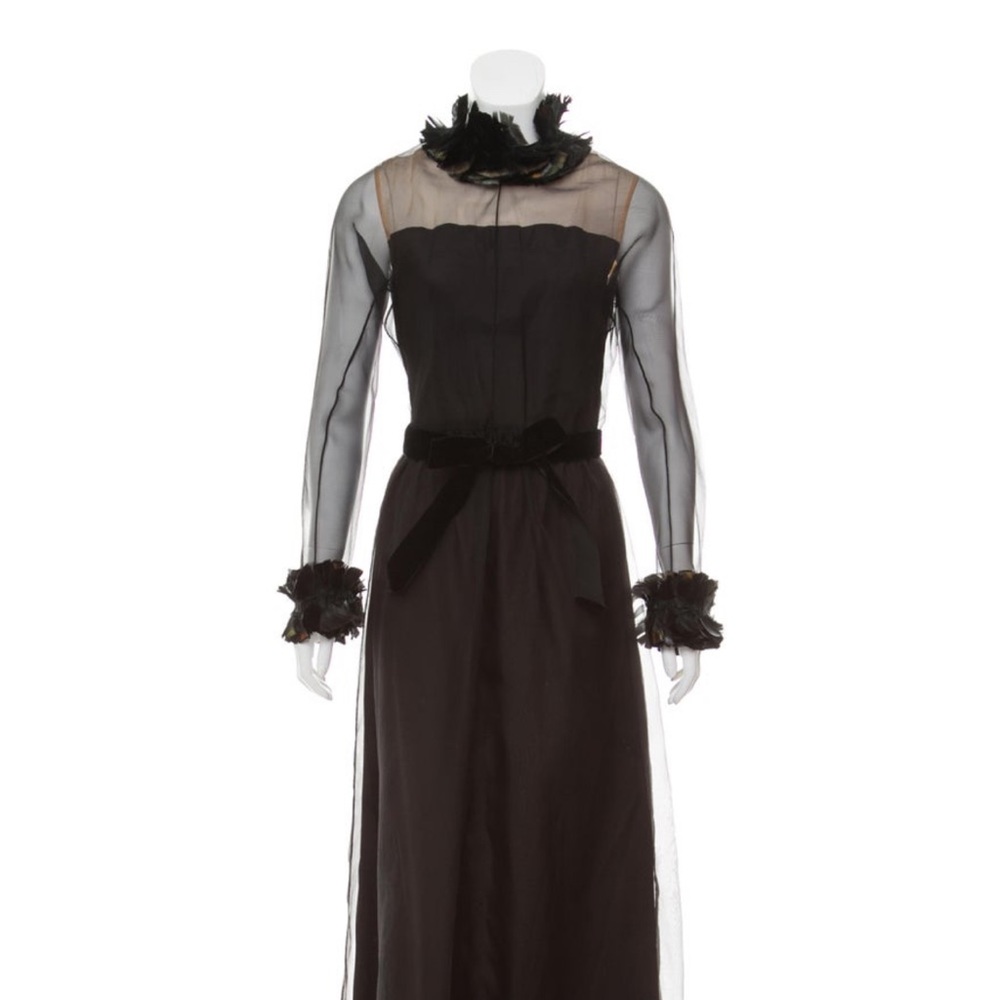 Vintage Givenchy Feather trim dress